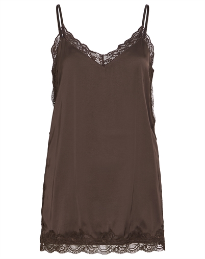 Vila - VIOnara Lace Singlet - Coffee Bean